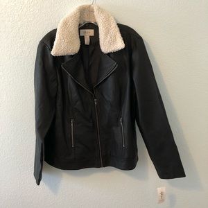 Style & Co. Faux Leather Jacket
